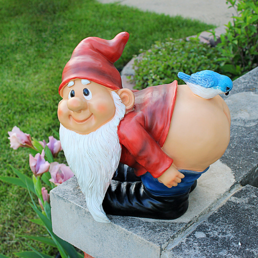 Loonie Moonie Bare Buttocks Garden Gnome Statue